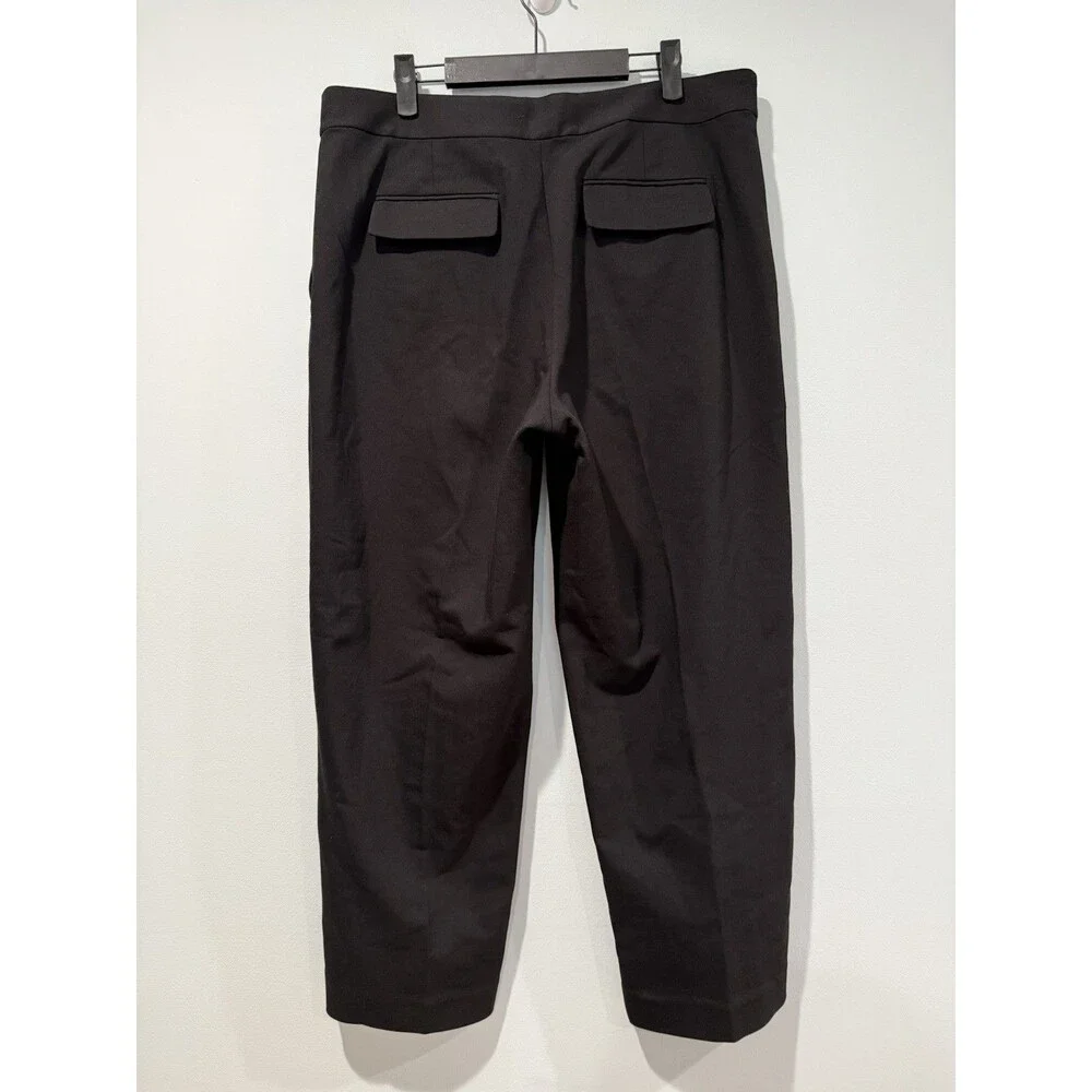 Michael Kors Dress Pants Womens 14 Blk Wide Leg Quiet Luxury Minimal Work Travel